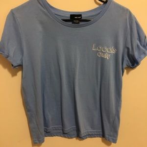 Graphic tee crop top